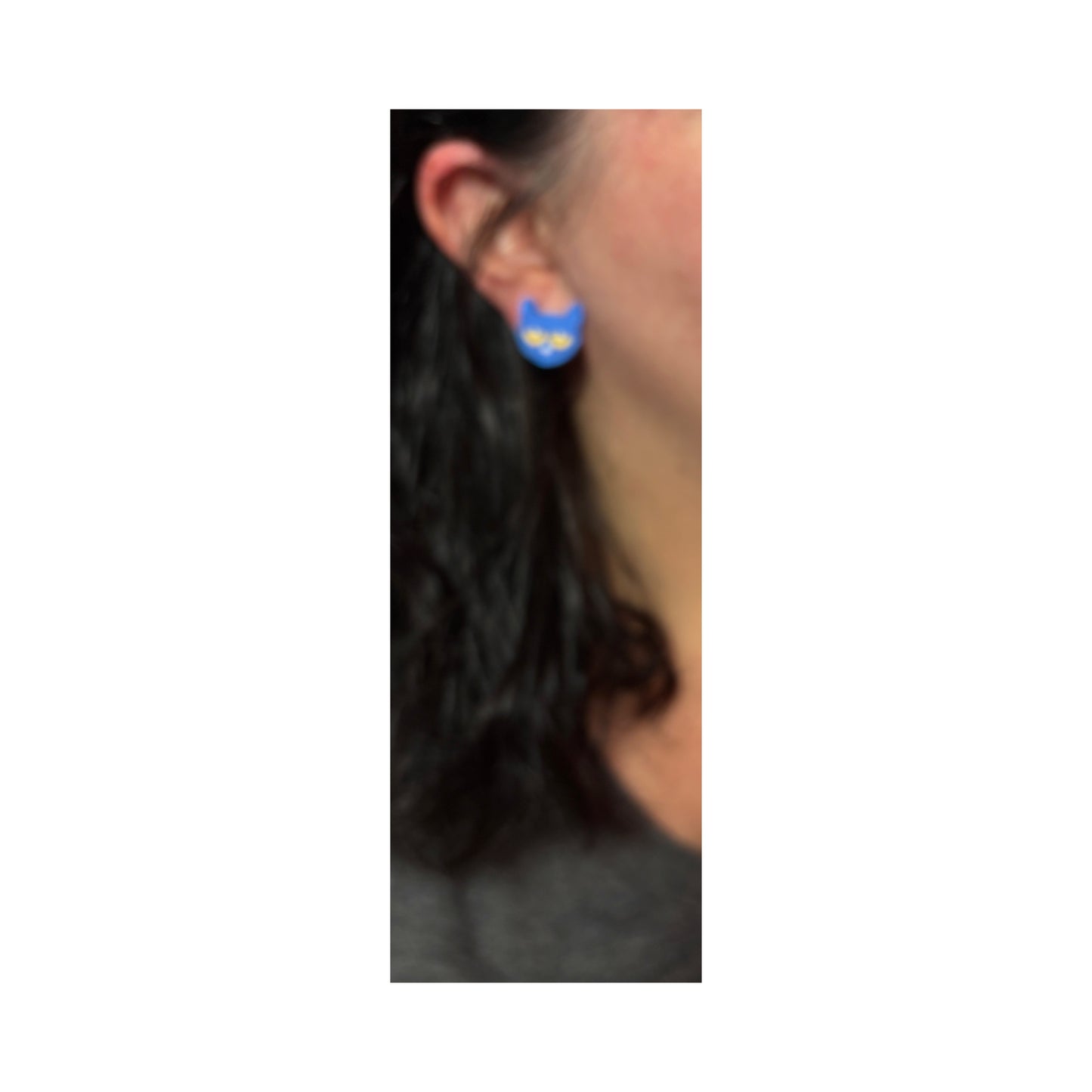 Blue Book Cat Post Earrings