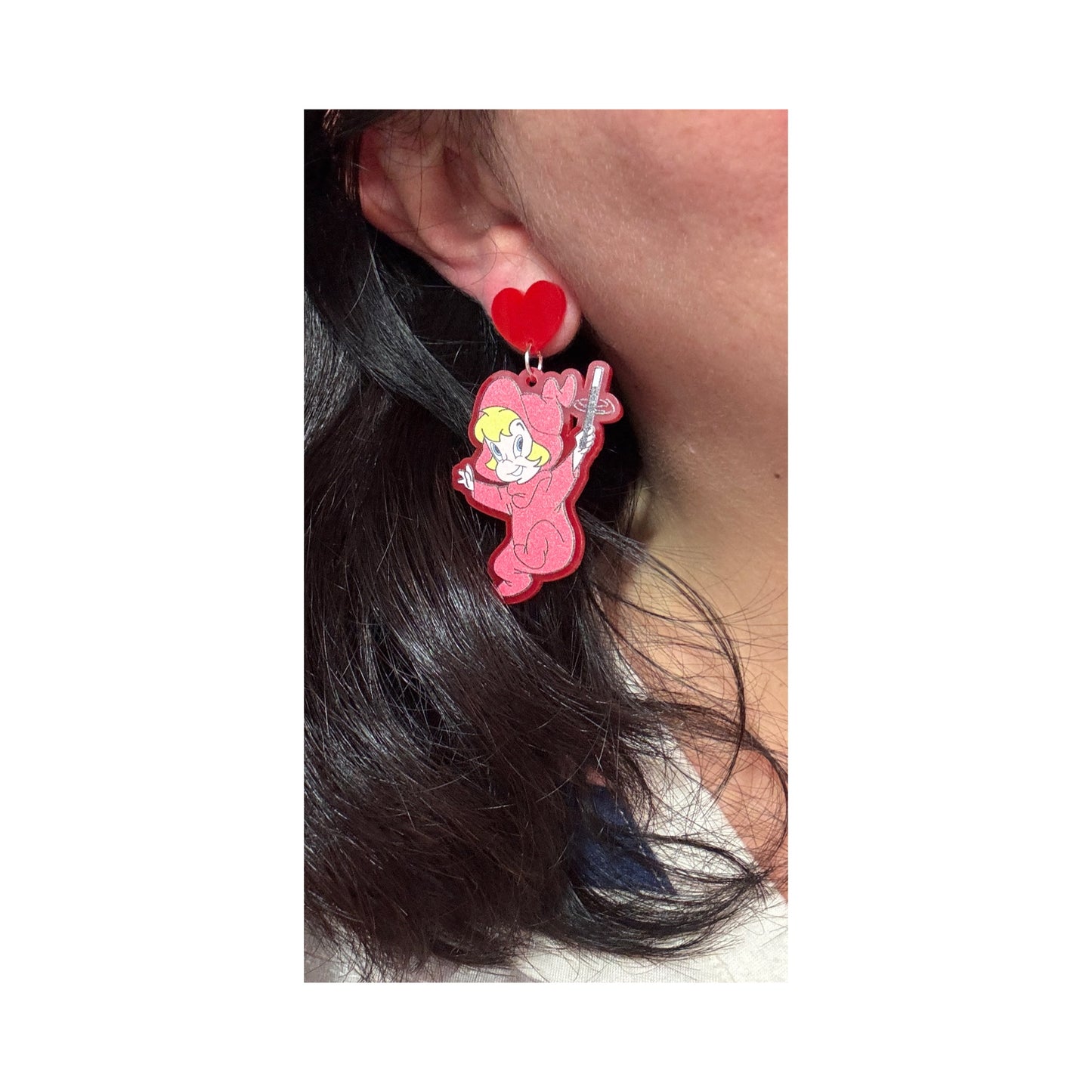 Friendly Ghost Couple Drop Earrings