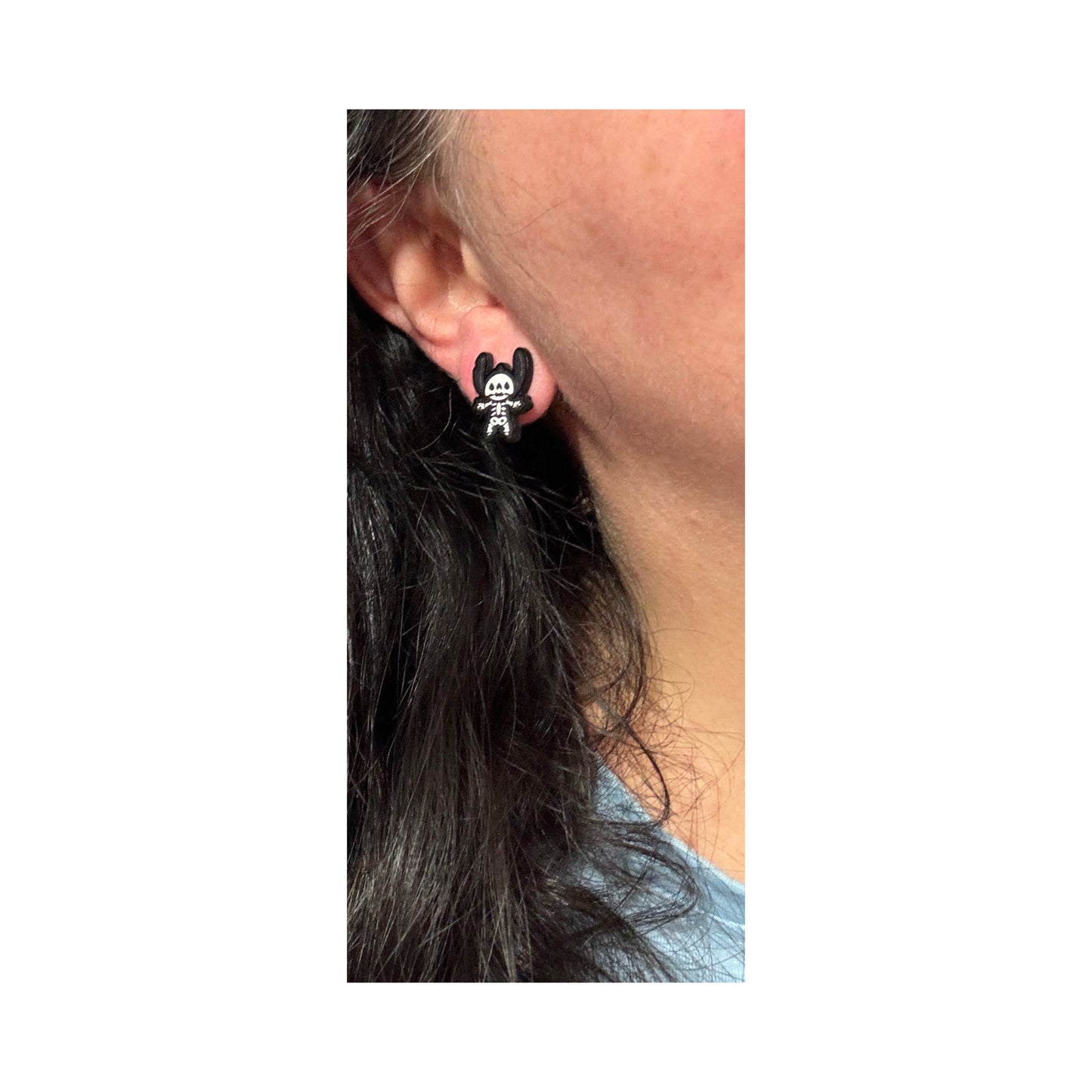 Skeleton Stitch Post Earrings