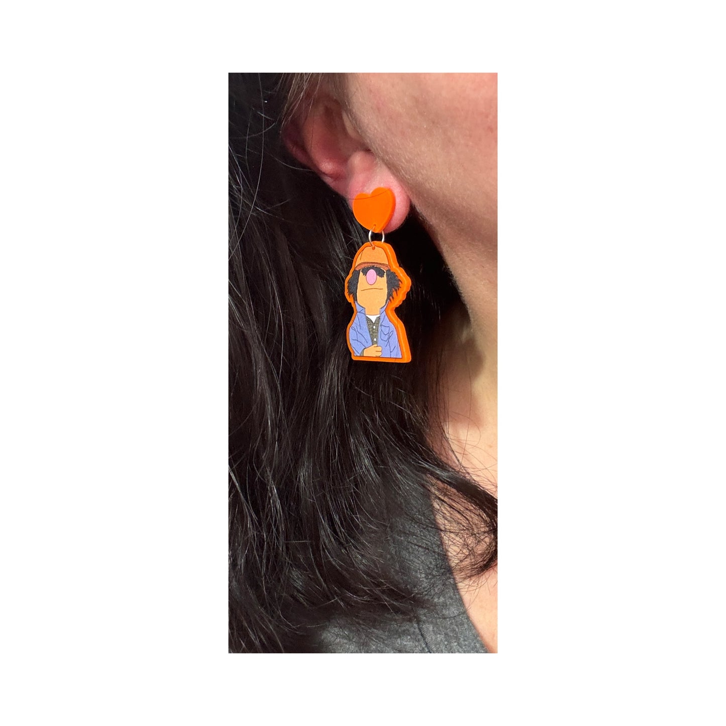 Construction Duo Puppets Drop Earrings