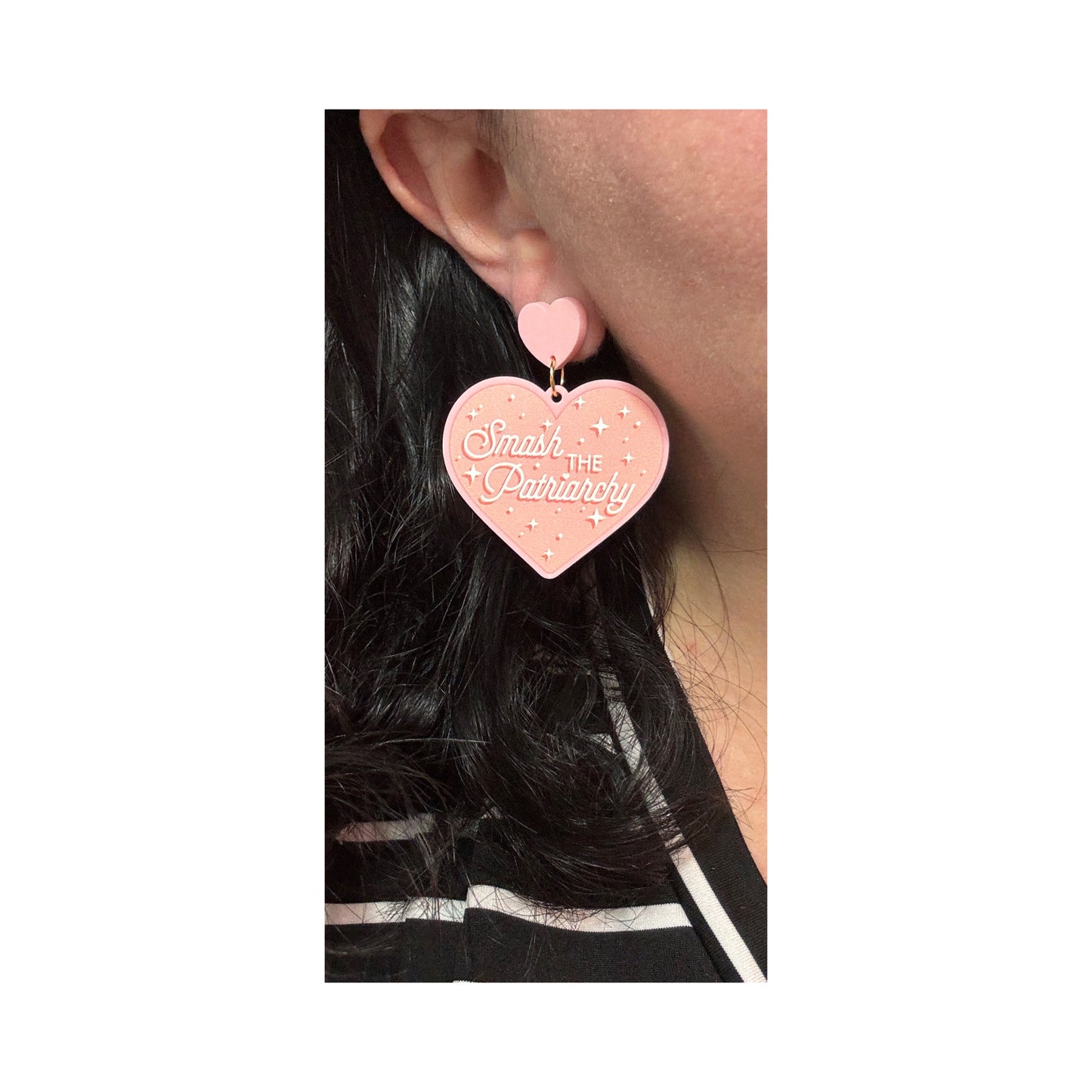 Smash The Patriarchy Acrylic Drop Earrings