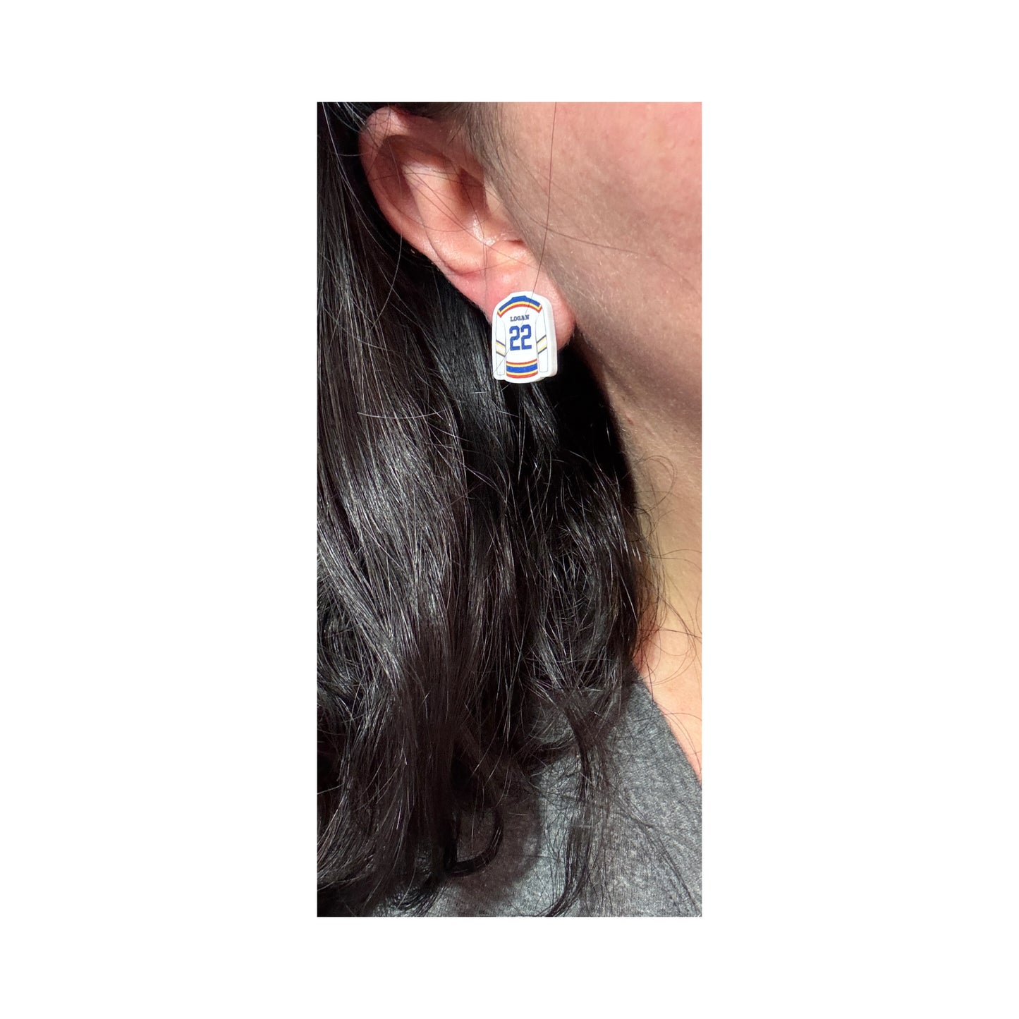 Logan Jersey Post Earrings