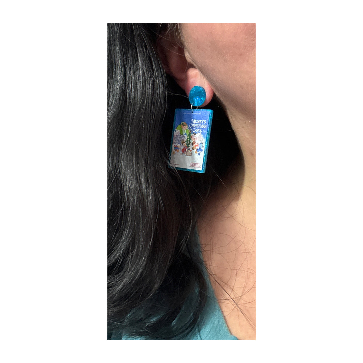 Mouse Christmas Carol Drop Earrings
