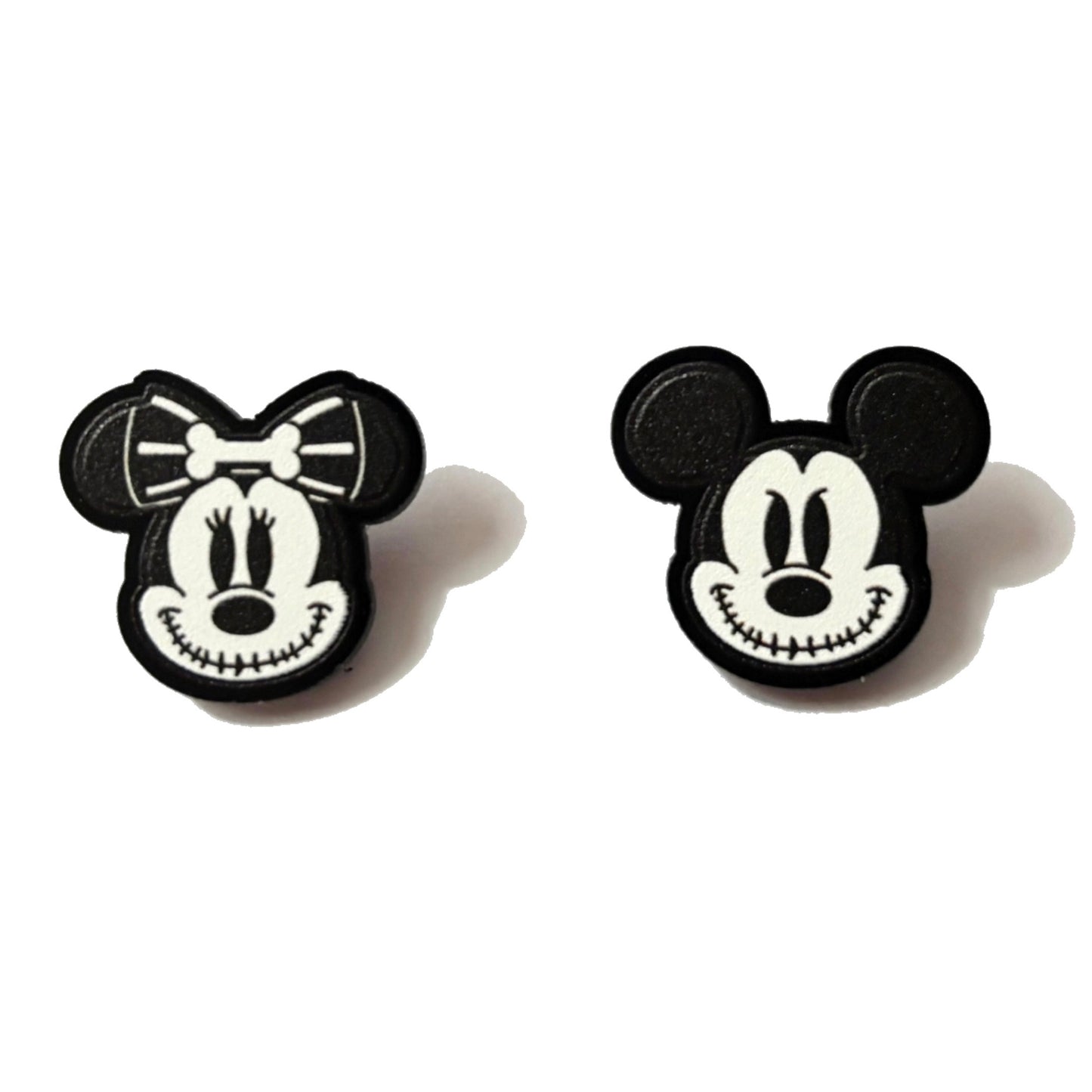 Skeleton Mouse Couple Post Earrings