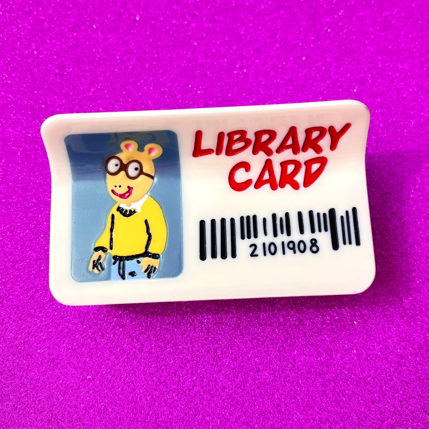 Arthur Library Card Claw Clip
