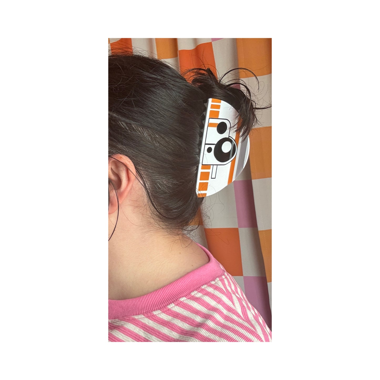Orange Droid Claw Clip