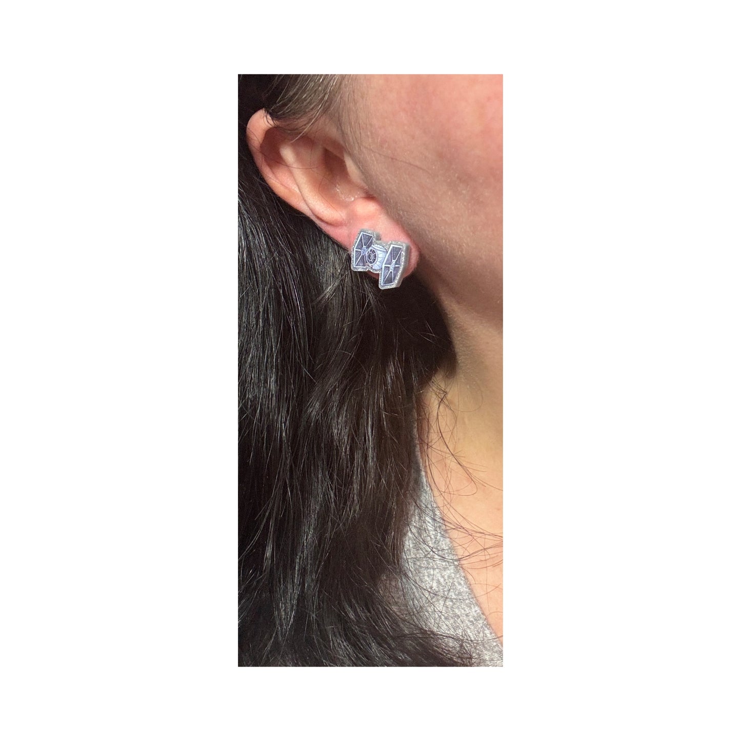 Space Fighter Post Earrings