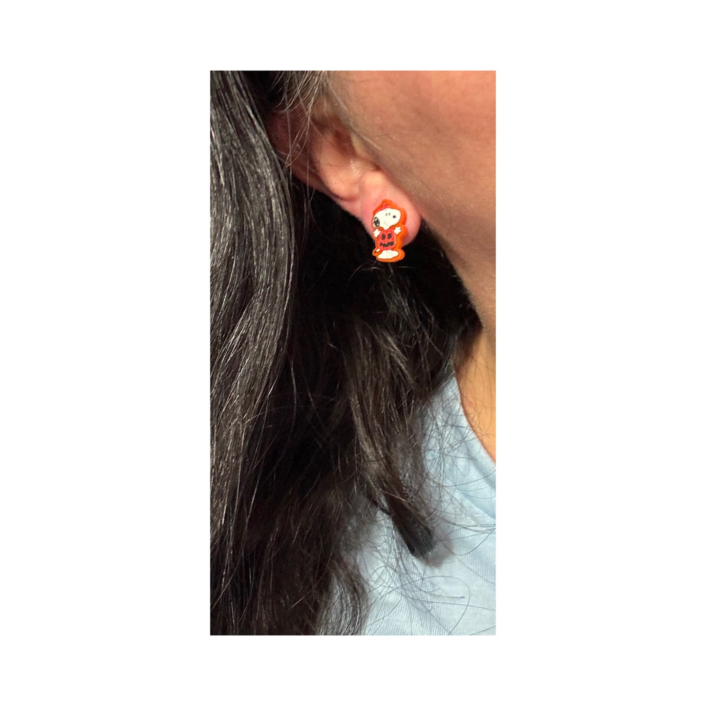 Pumpkin Snoop Post Earrings
