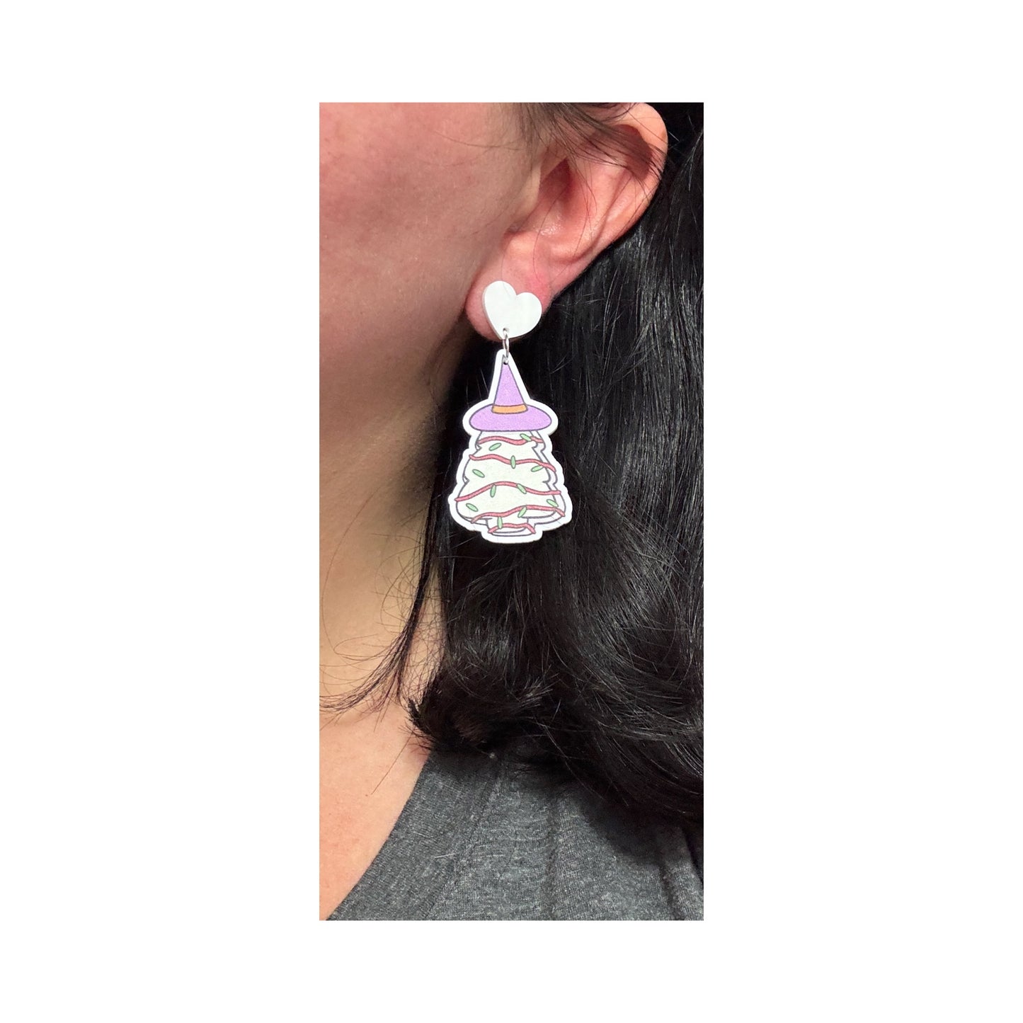 Witchy Tree Cake Drop Earrings