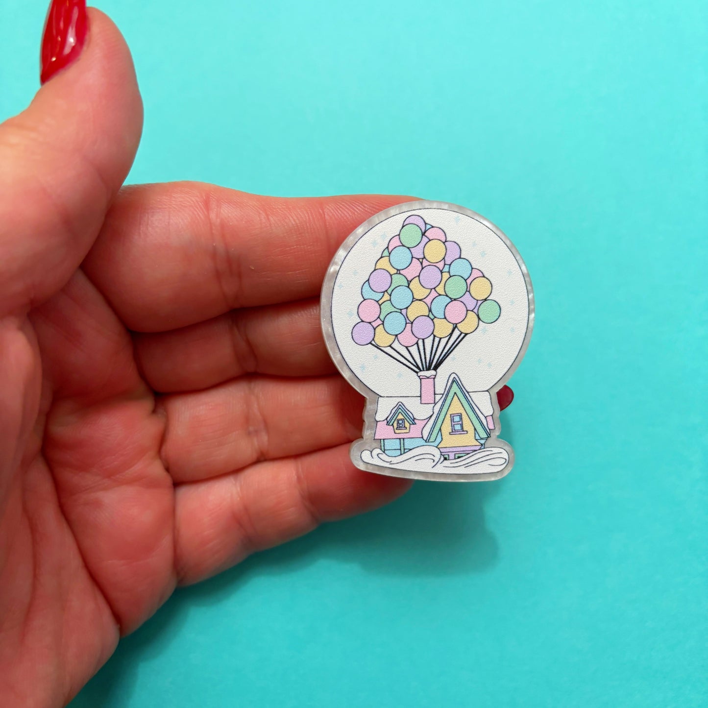 Up House Snowglobe Pin