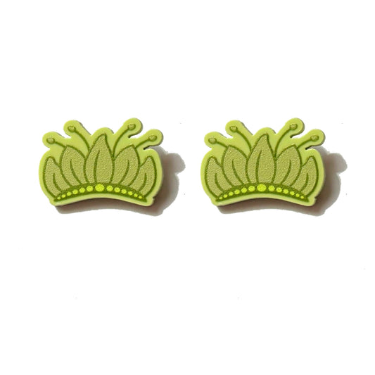Frog Princess Crown Post Earrings