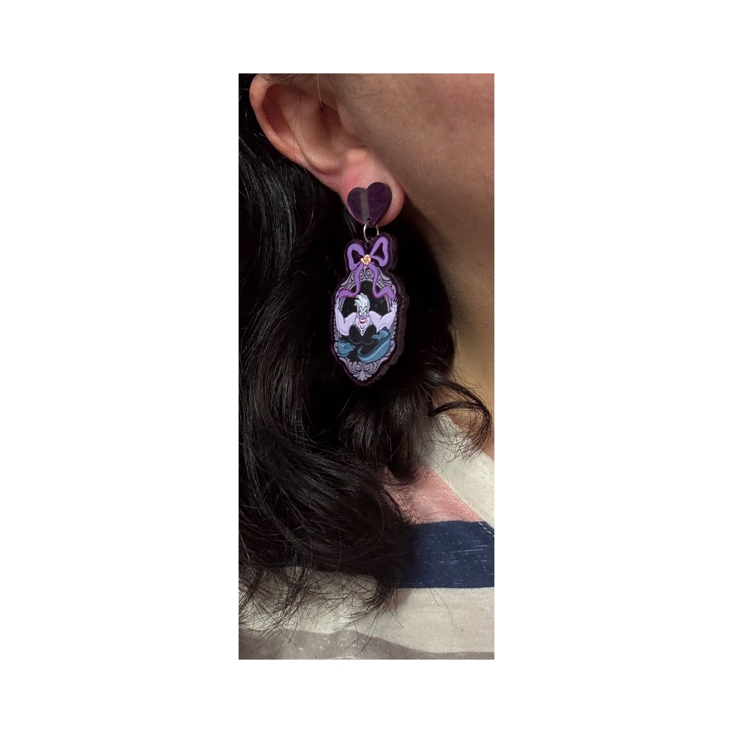 Sea Witch Coquette Cameo Drop Earrings