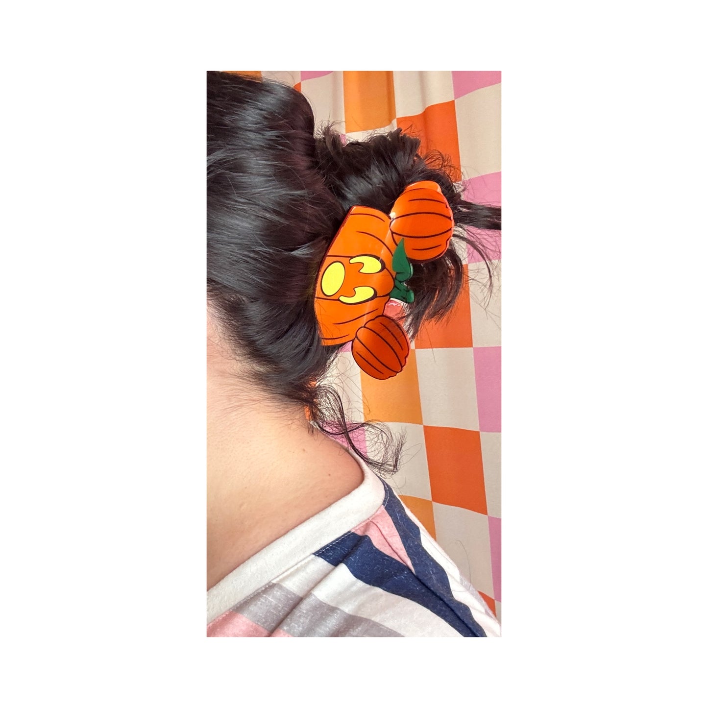 Mouse Jack-O-Lantern Pumpkin Claw Clip