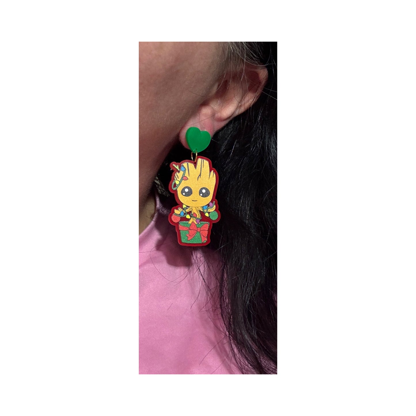 Christmas Groot Drop Earrings