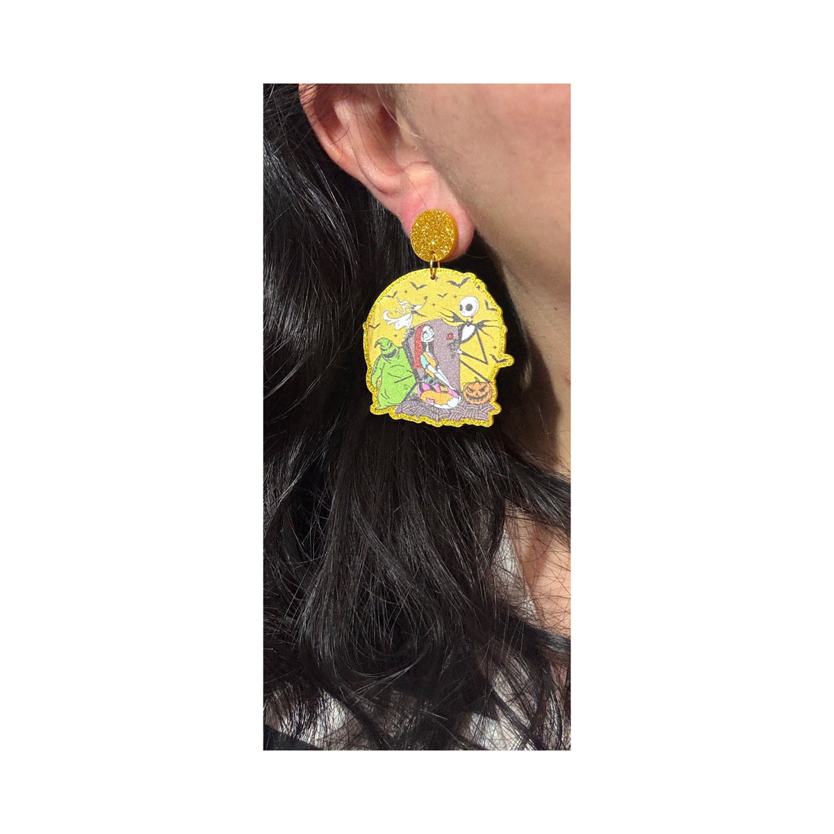 Nightmare Friends Moon Drop Earrings