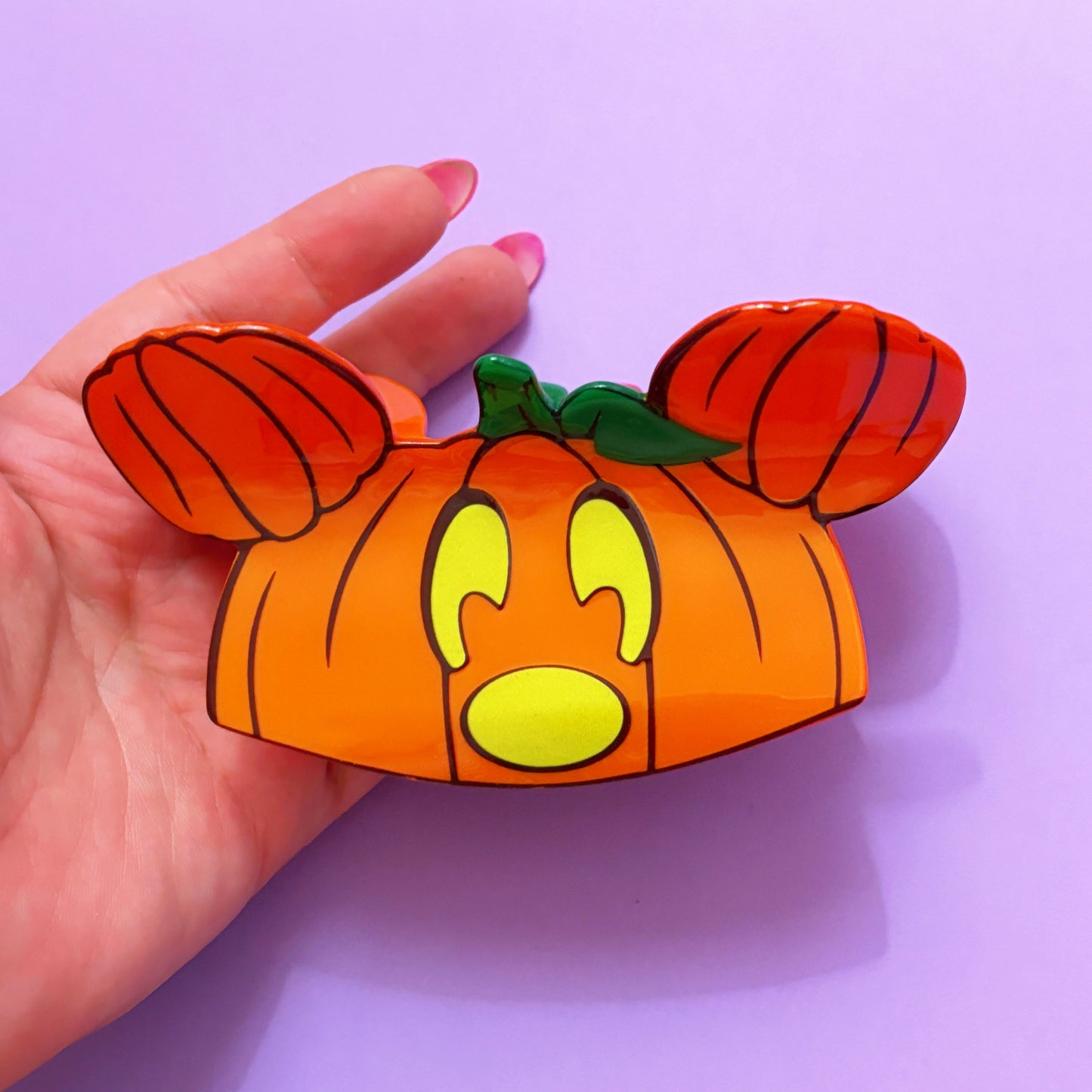Mouse Jack-O-Lantern Pumpkin Claw Clip