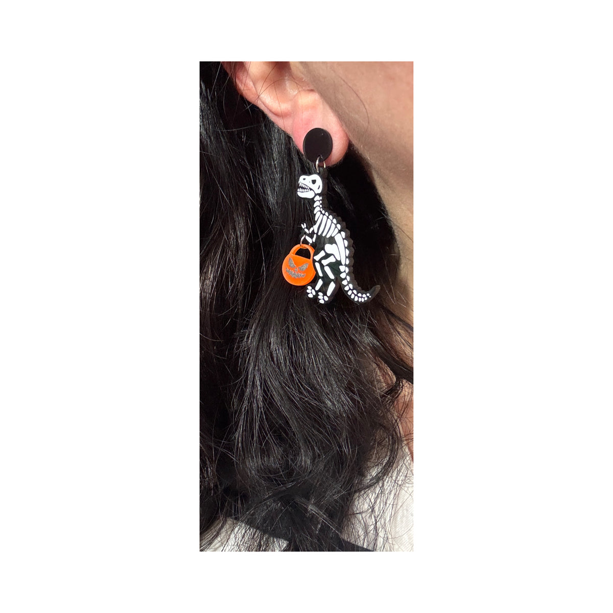 Skeleton Rex Drop Earrings