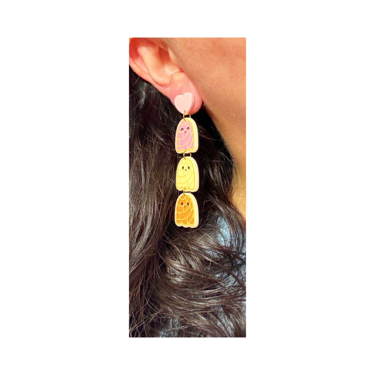 Concha Ghosts Tiered Drop Earrings