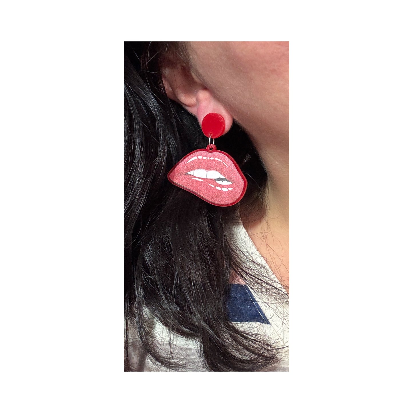 Rocky Horror Lips Drop Earrings
