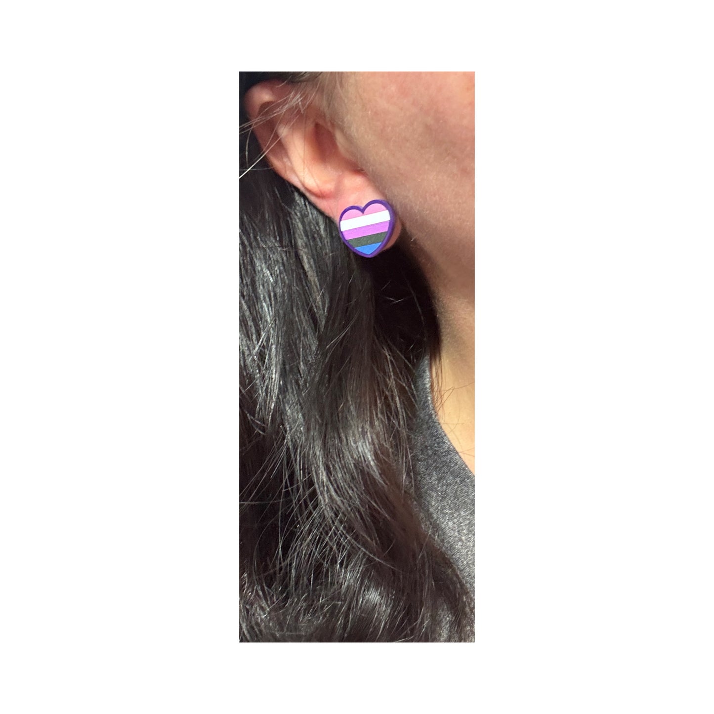 Genderfluid Pride Post Earrings