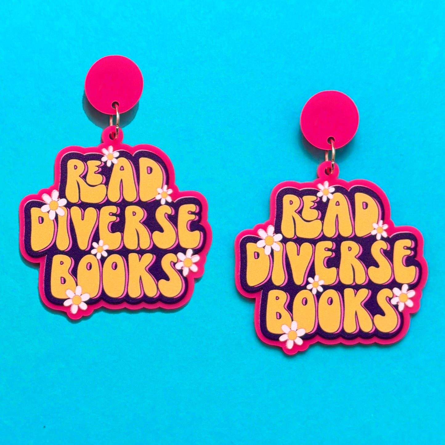 Read Diverse Books Drop Earrings