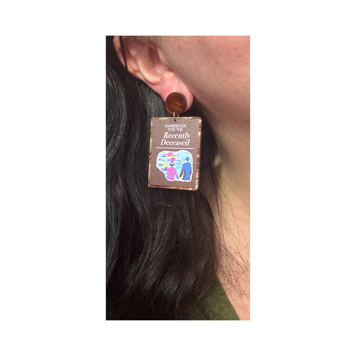 Handbook for the Recently Deceased Acrylic Drop Earrings