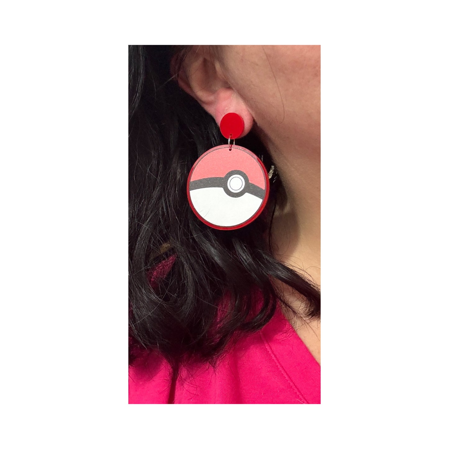 Poke Ball Drop Earrings
