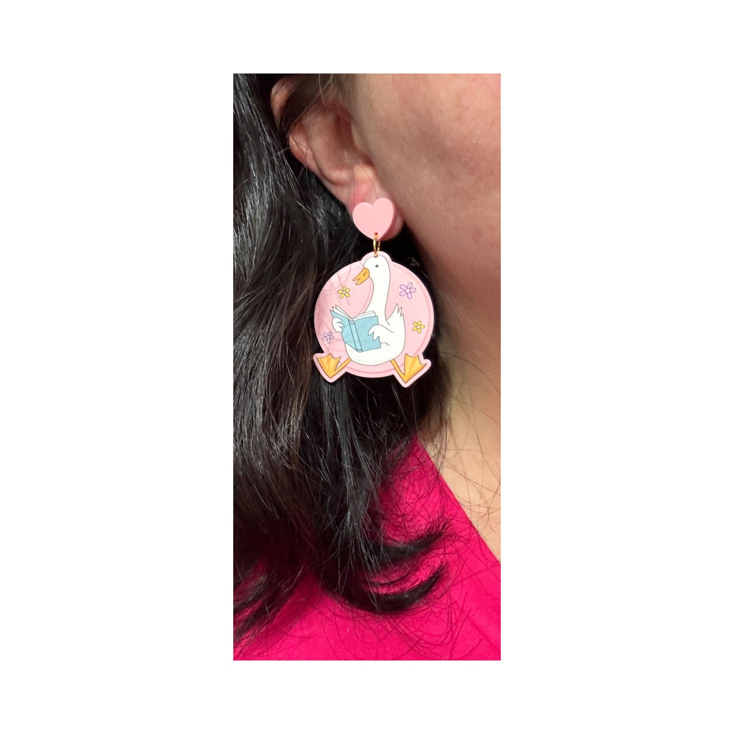 Bookish Silly Goose Drop Earrings