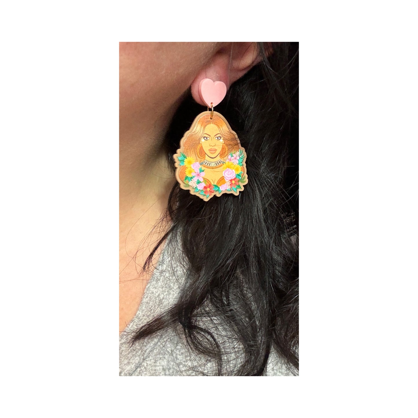 Beyonce Floral Drop Earrings