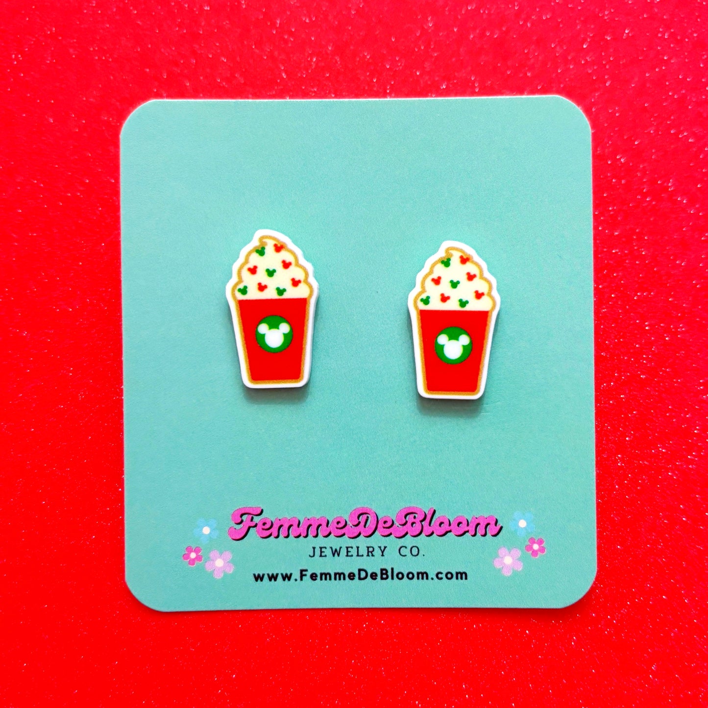 FREE GIFT - Mouse Holiday Frappe Post Earrings