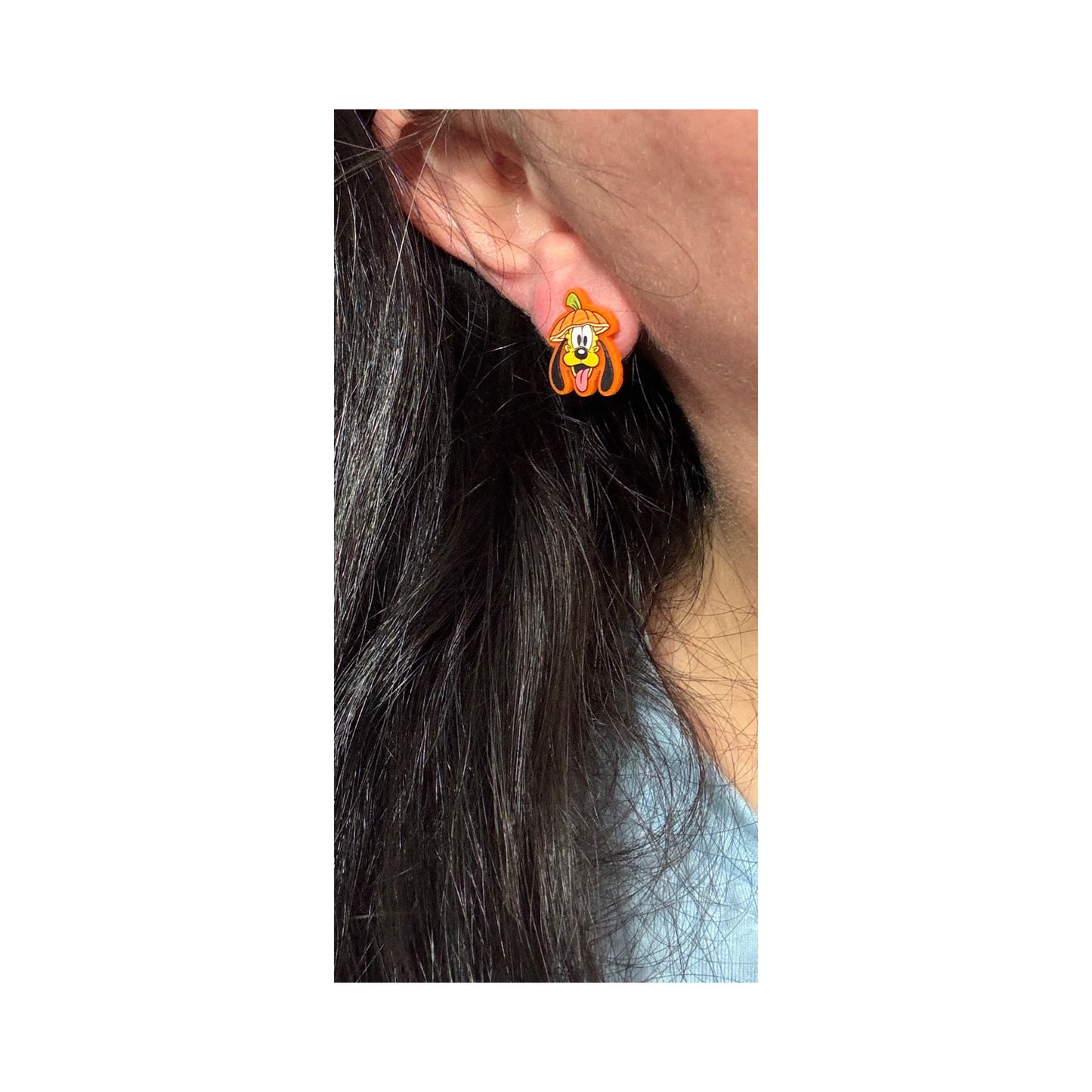 Pumpkin Pup Post Earrings