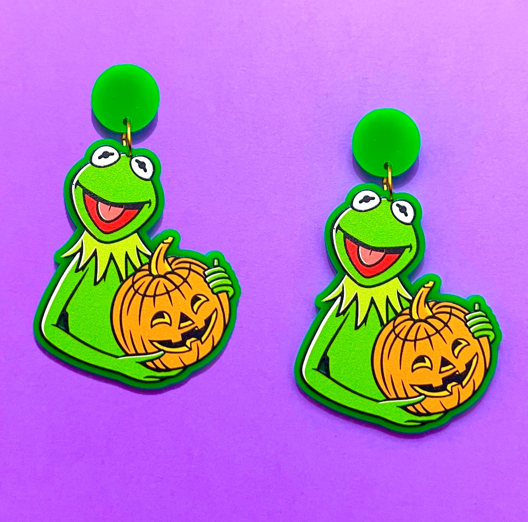 Pumpkin Kermie Drop Earring