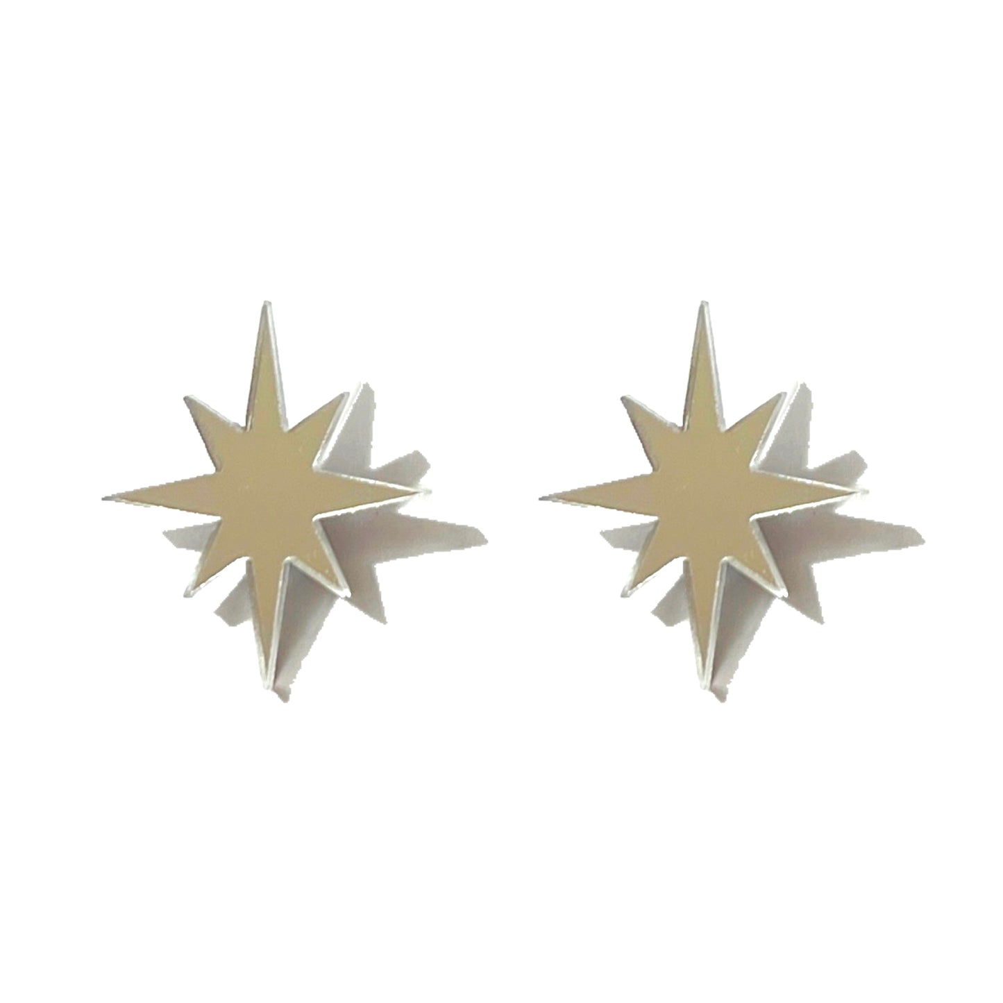 Silver Retro Atomic Twinkle Post Earrings