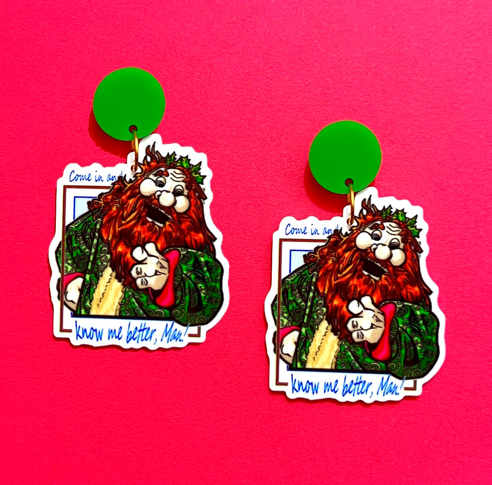 Ghost Of Christmas Present Muppet Drop Earrings