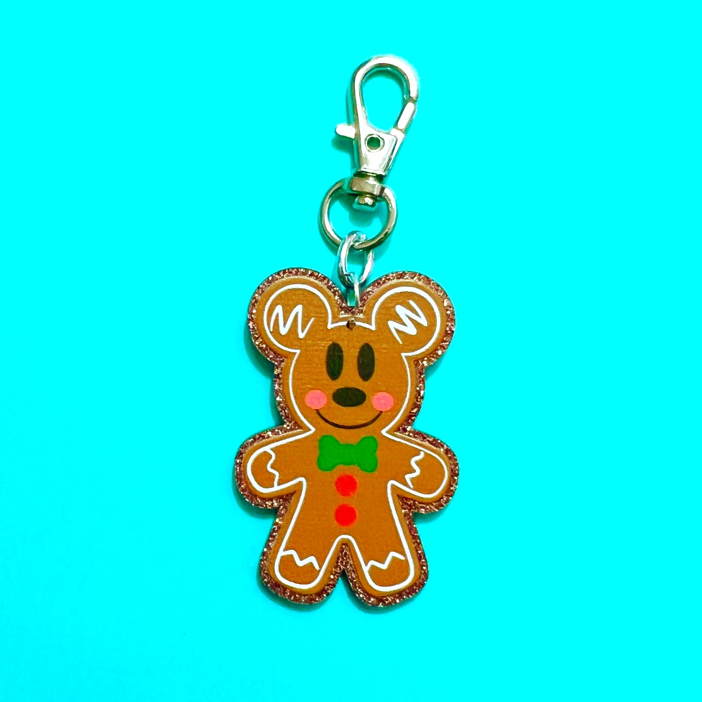 Mouse Gingerbread Bag Charm or Keychain
