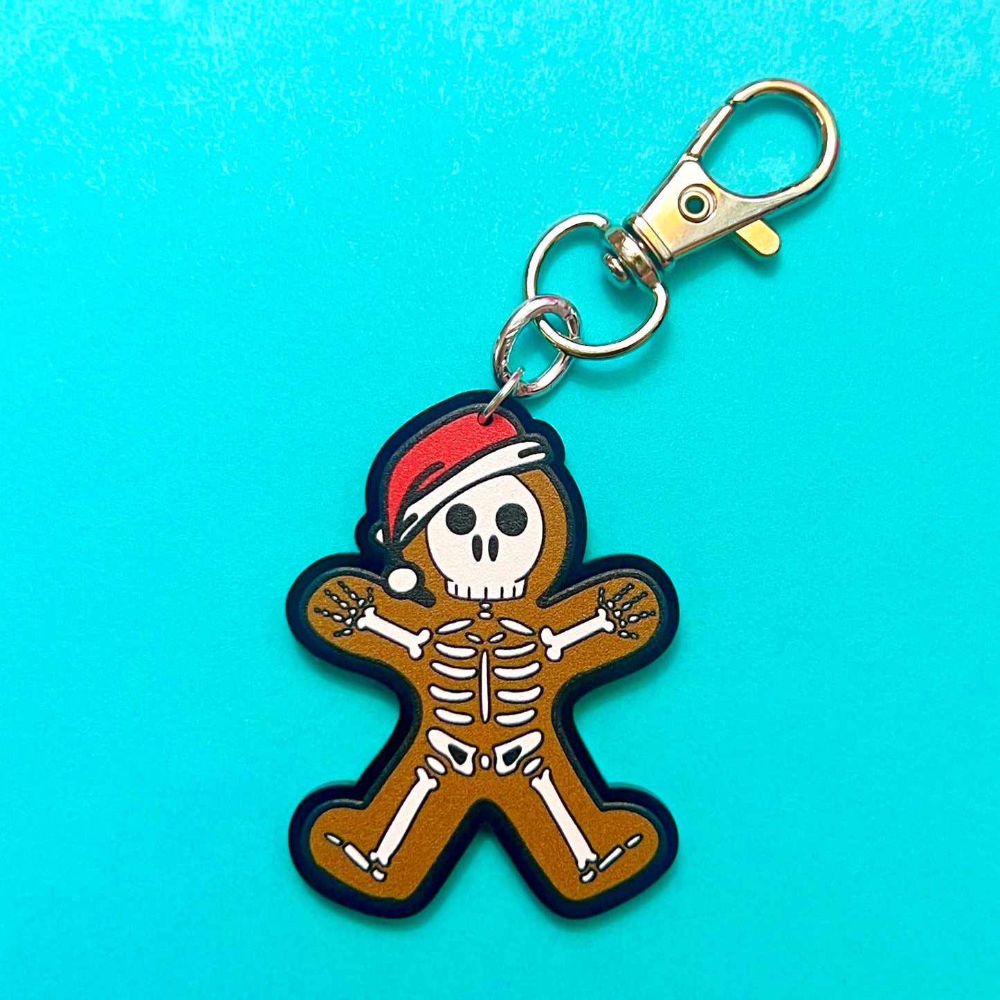 Gingerbread Skeleton Bag Charm