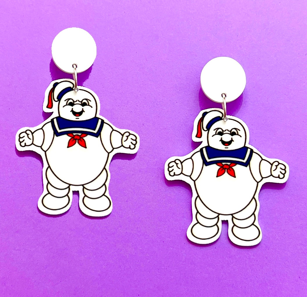 Stay Puft Drop Earrings