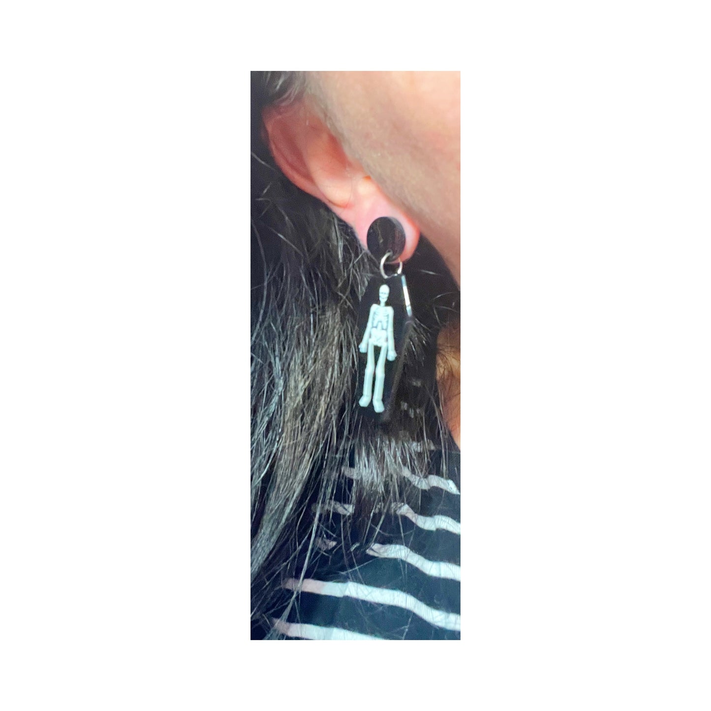 Skeleton Coffin Drop Earrings