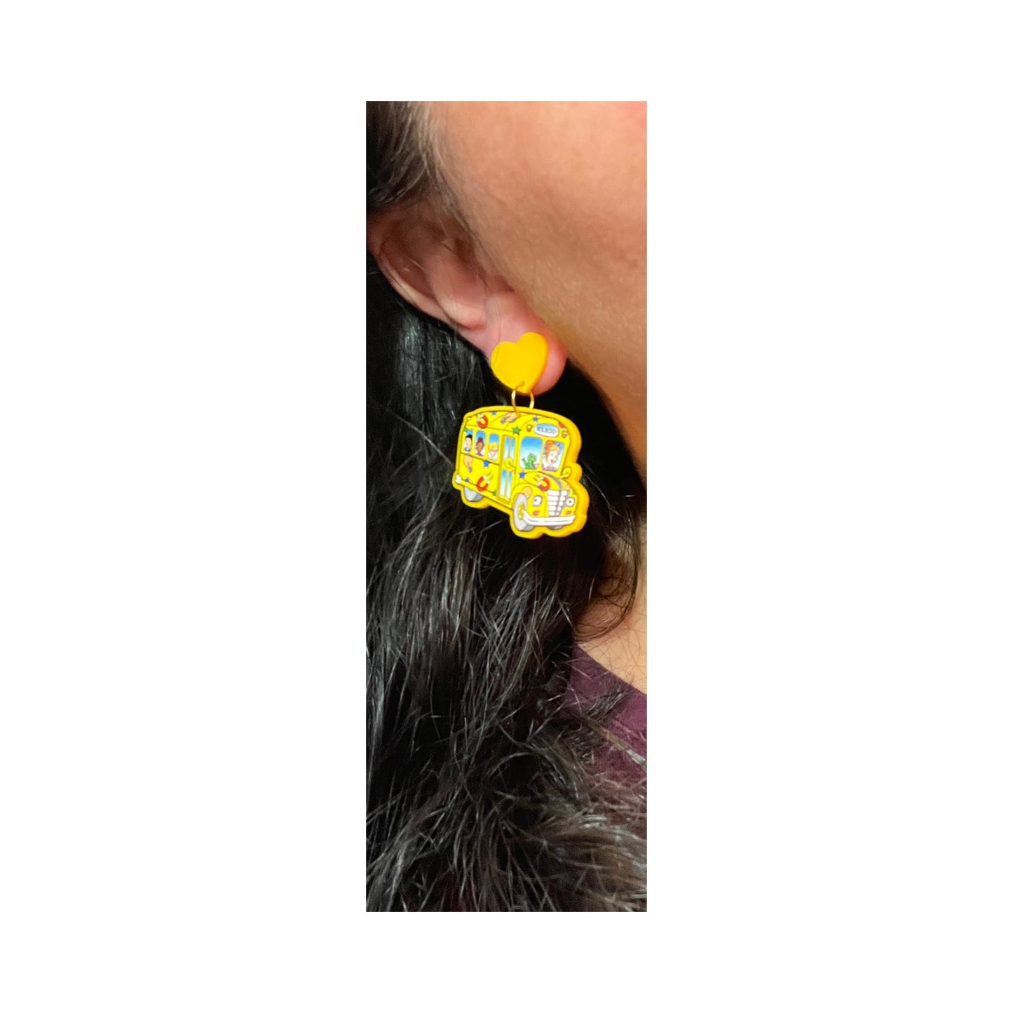 Magic School Bus Drop Earrings