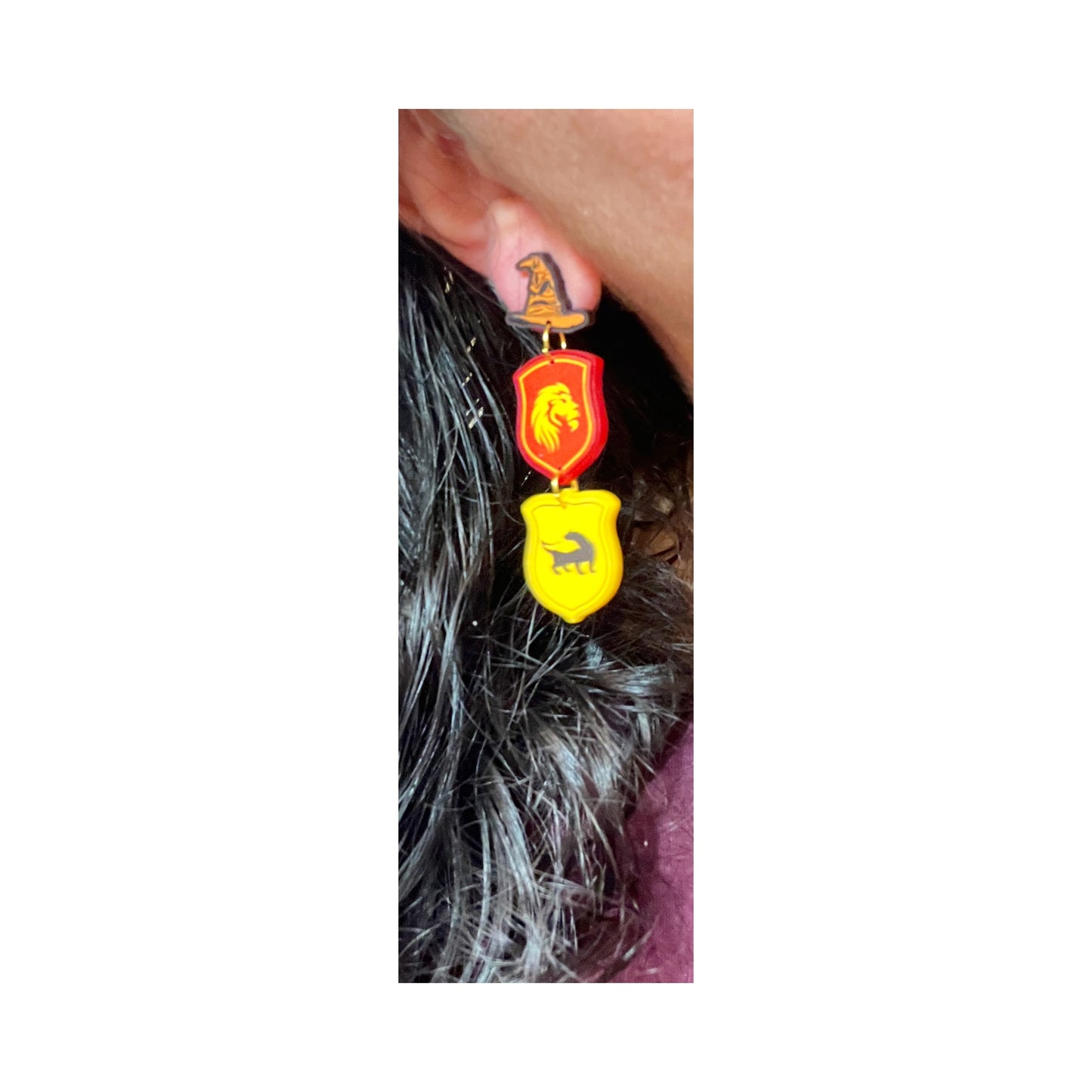 Wizard Houses Tiered Drop Earrings