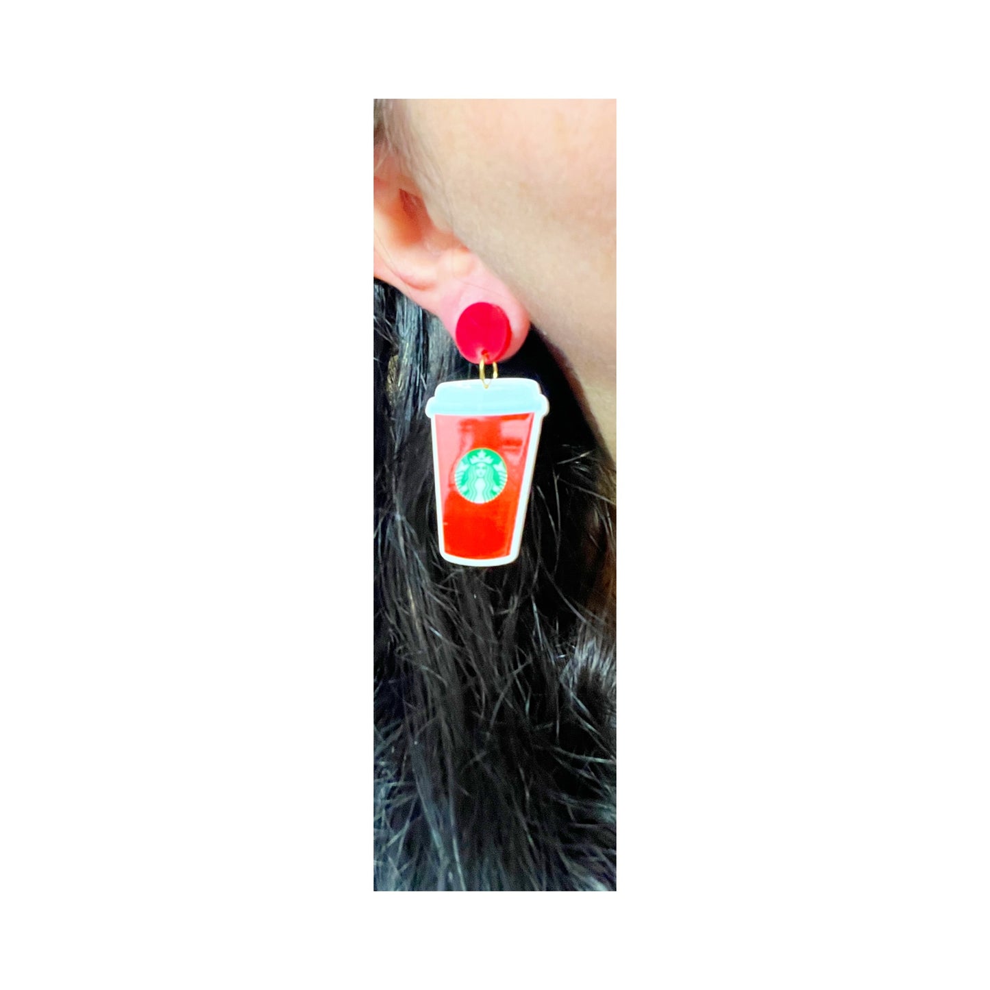 Red Cup Season Drop Earrings