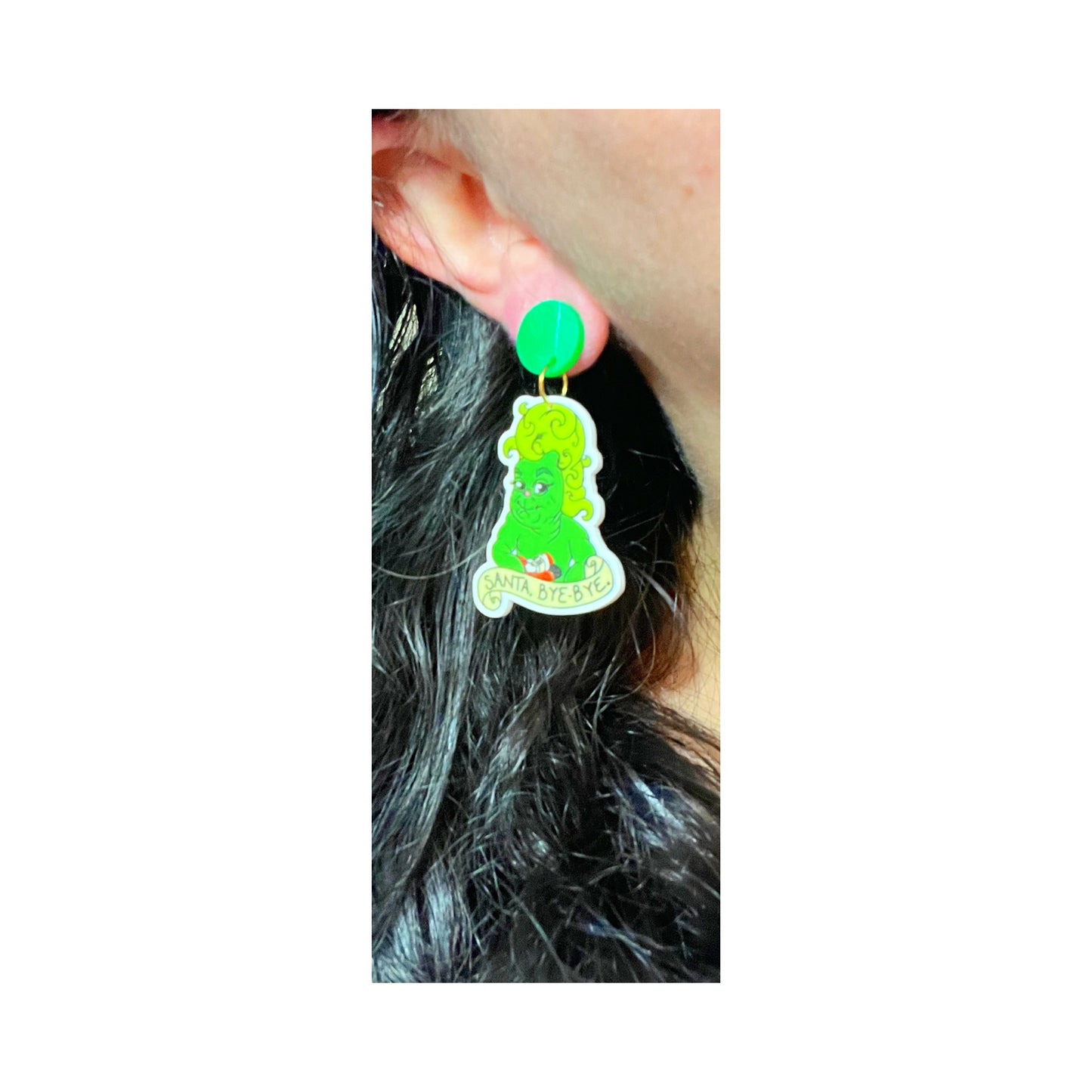 Baby Grinch Drop Earrings