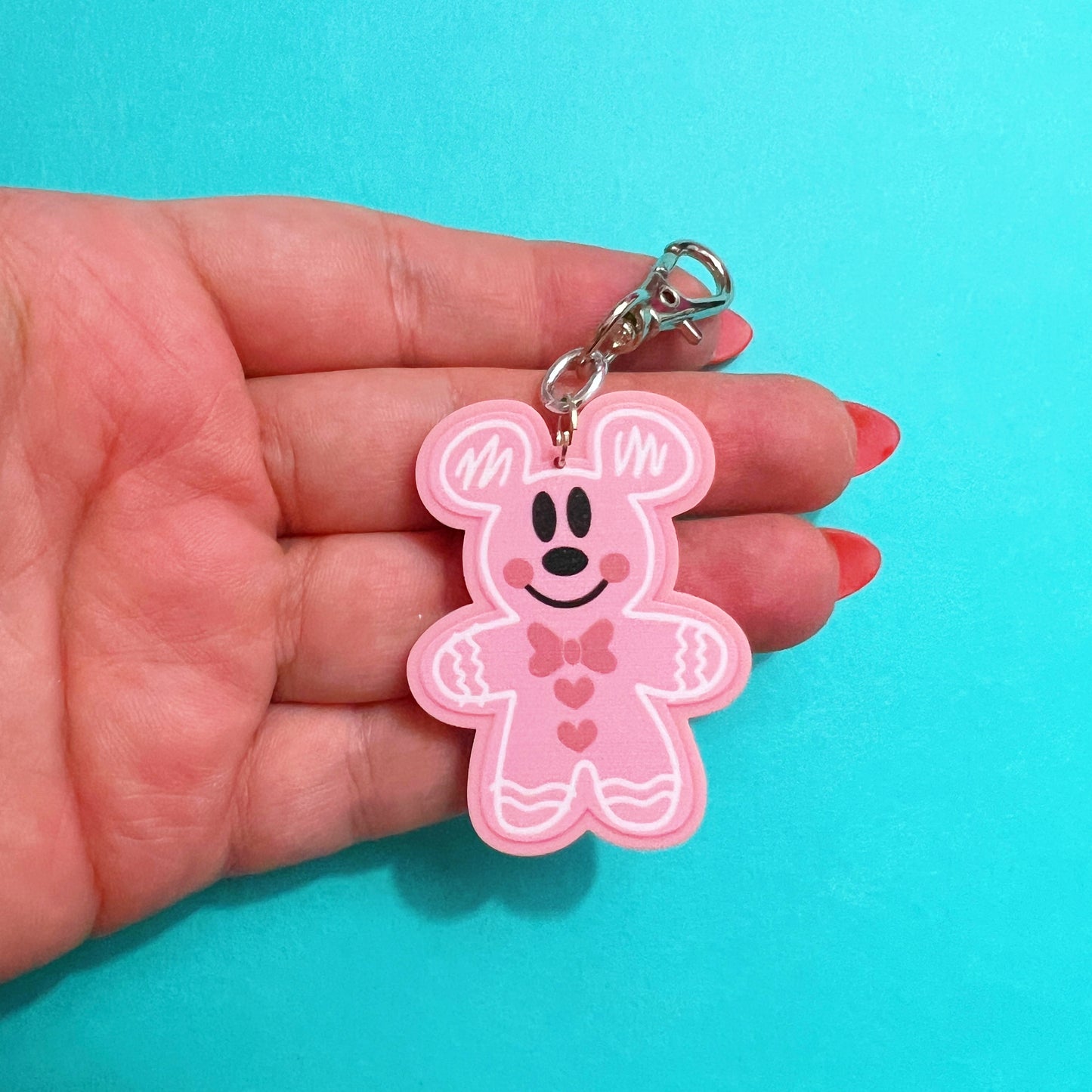 Pink Mouse Bag Charm or Keychain