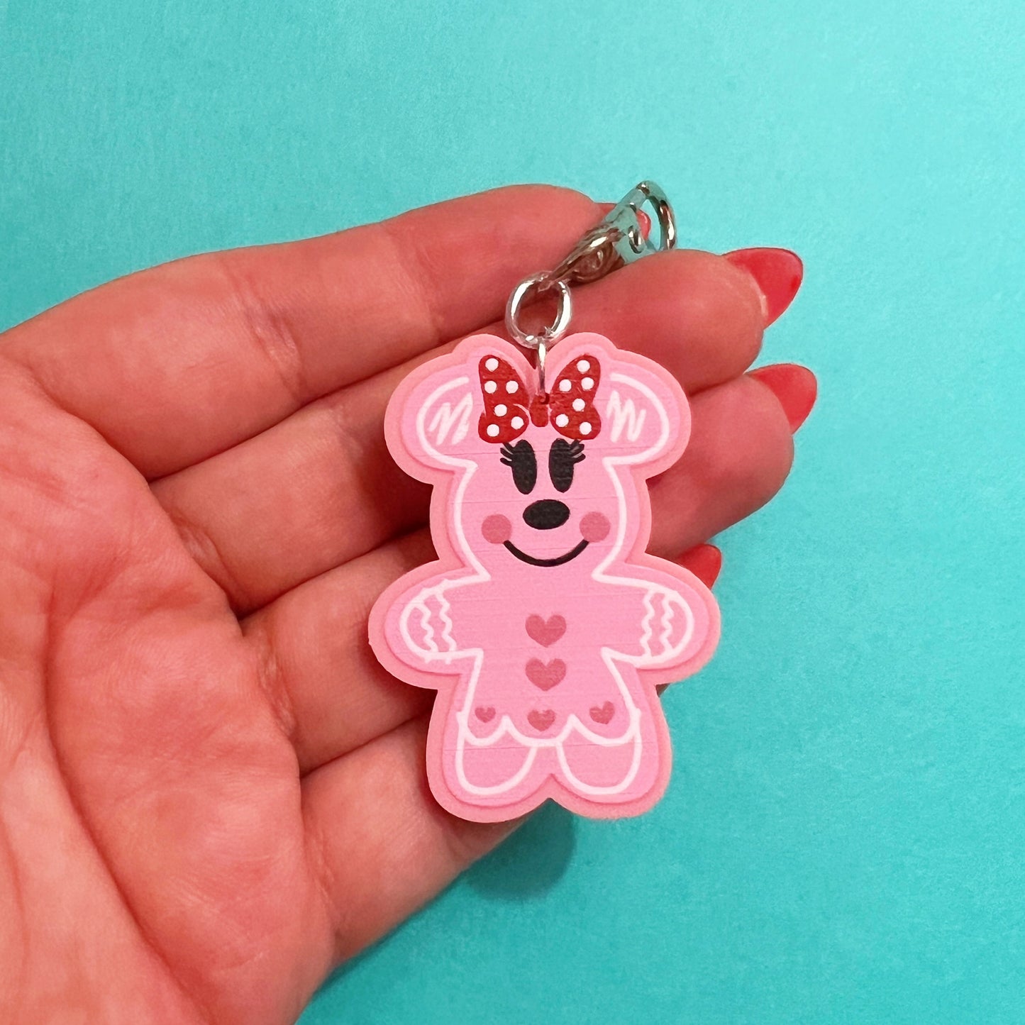 Pink Minnie Bag Charm or Keychain