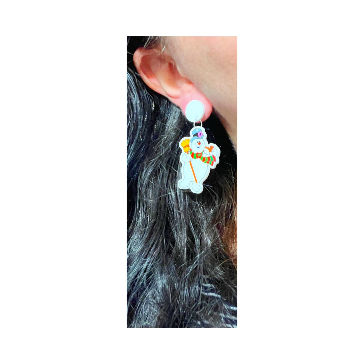 Frosty Acrylic Drop Earrings