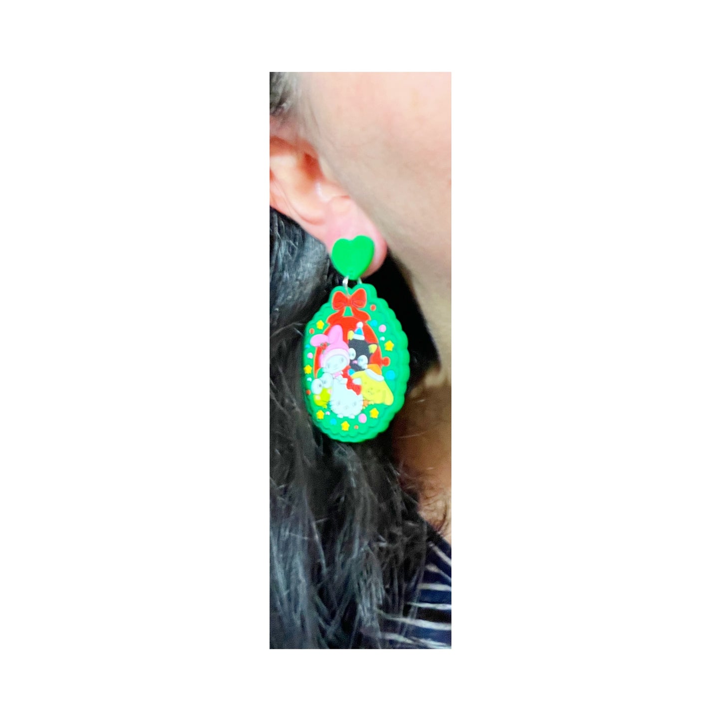 Kawaii Friends Wreath Drop Earrings