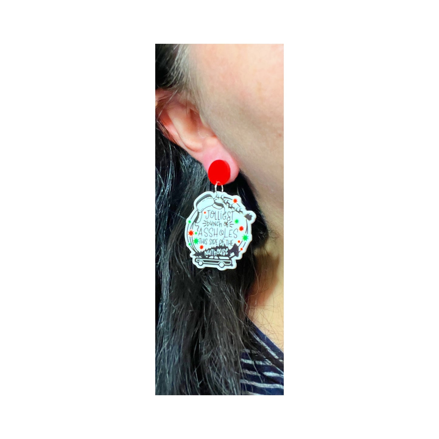 Jolliest Assholes National Lampoon Drop Earrings