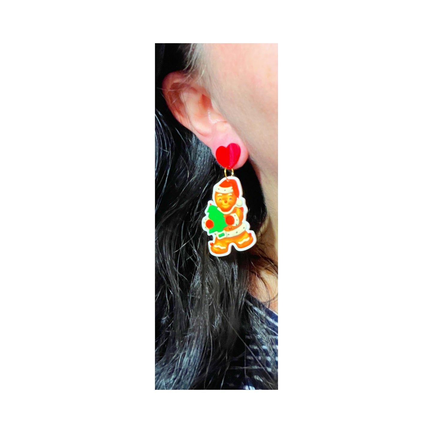 Vintage Gingerbread Drop Earrings