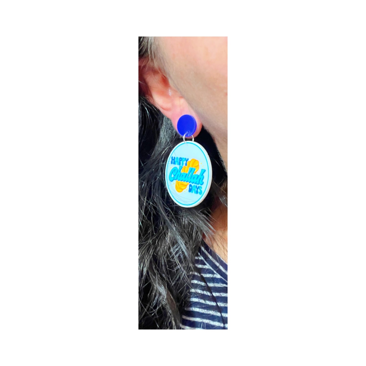 Happy Challah Days Hanukkah Drop Earrings