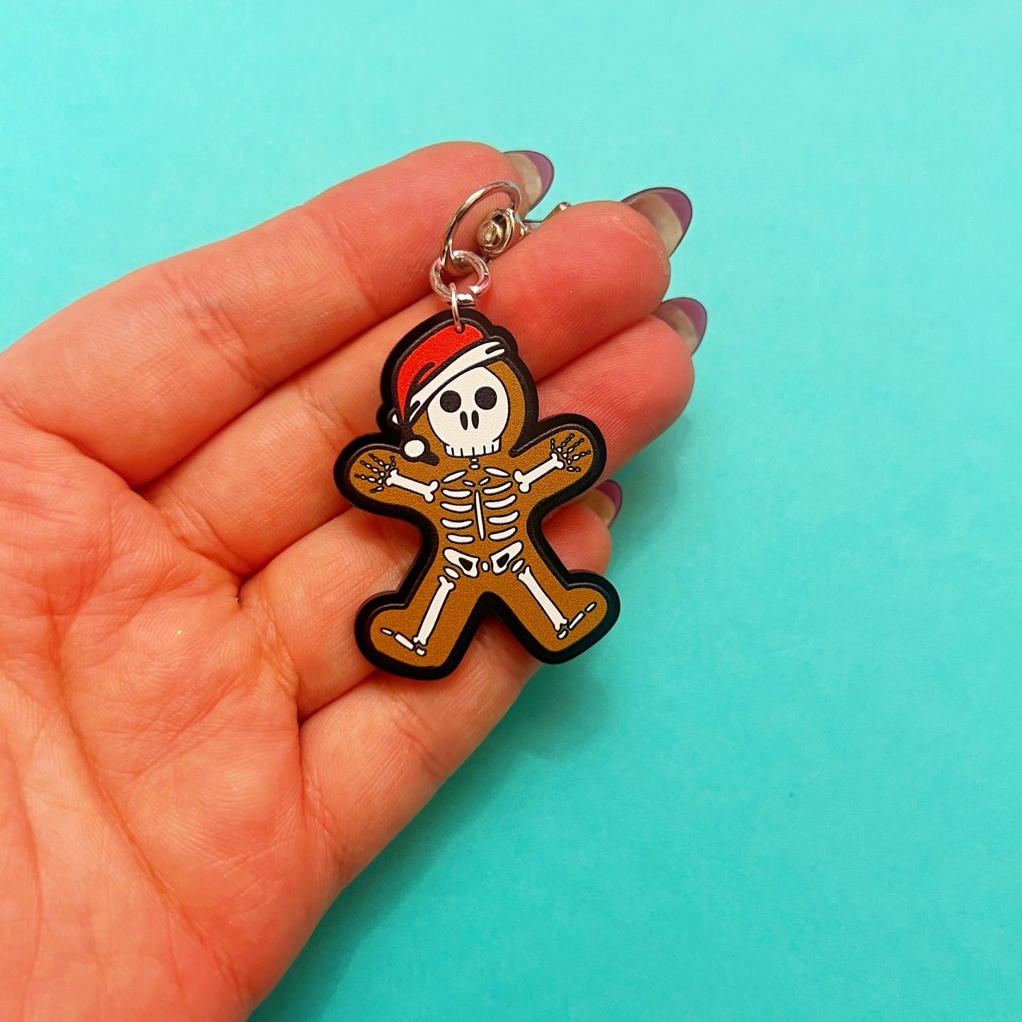 Gingerbread Skeleton Bag Charm